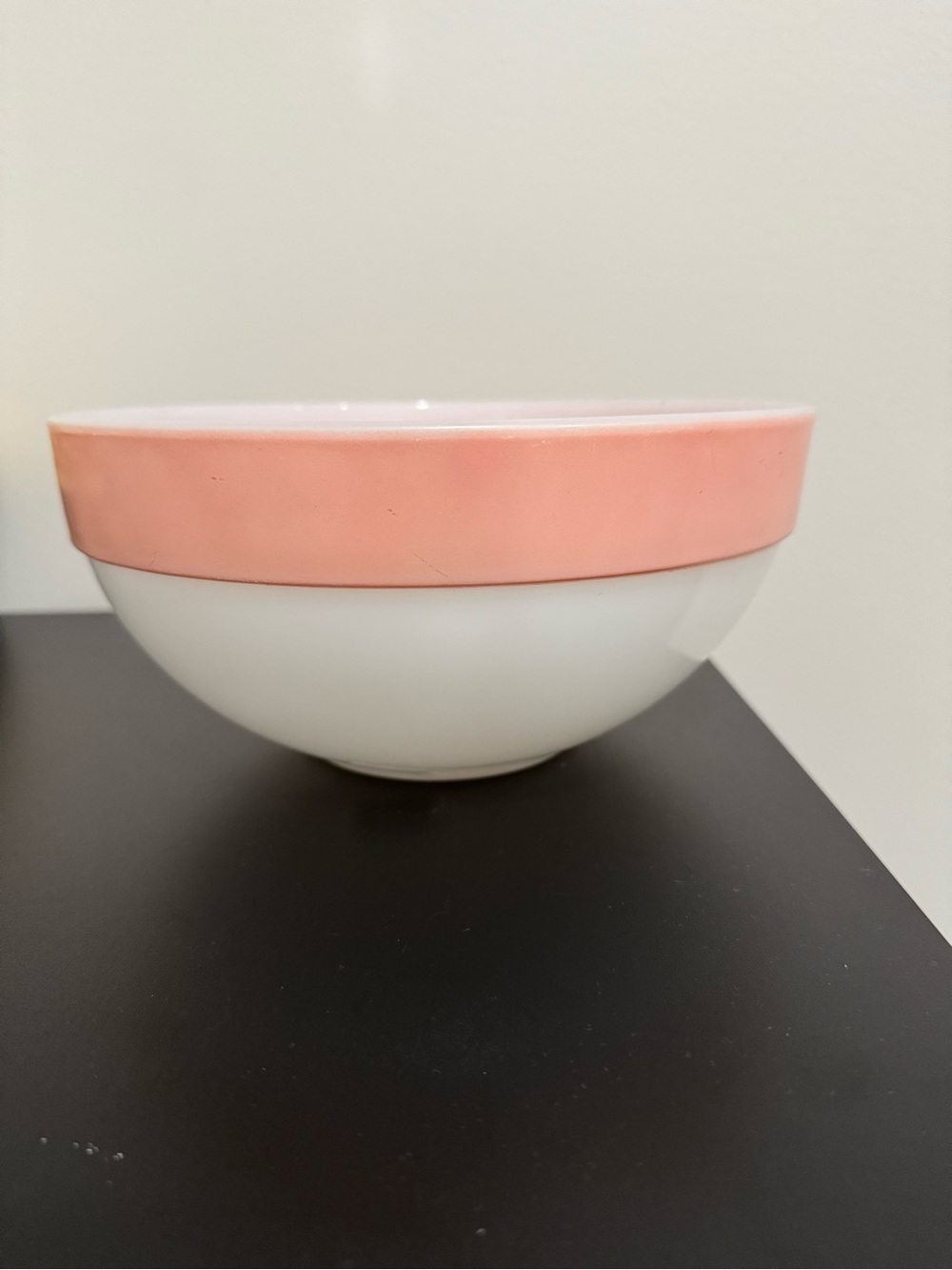 Fire King - White & Pink bowl